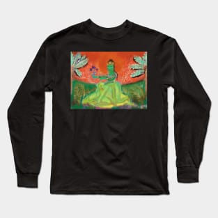 Green Tara in non traditional iconography Long Sleeve T-Shirt